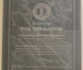2023 Outstanding Prosecutor Award presented to Rob Sanders